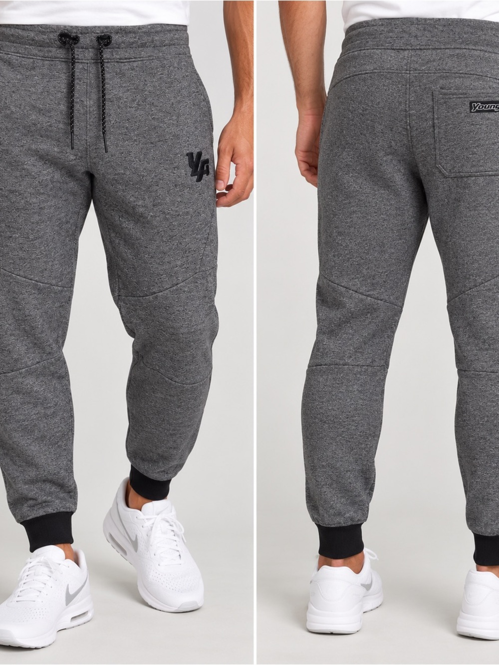YoungLA Men’s Gray Tapered Jogger Sweatpants YG Athletic Gym Pants